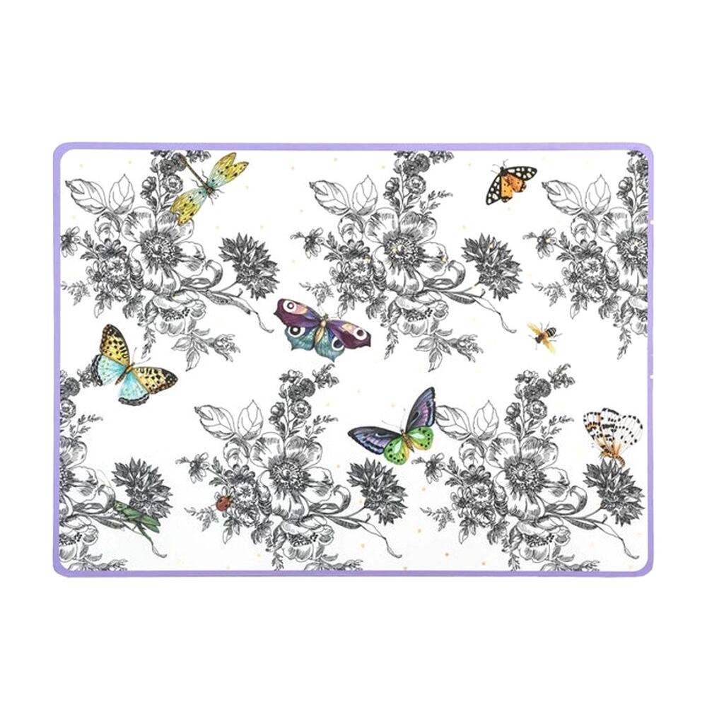 Brand New MacKenzie Childs Butterfly Toile Cork Back Placemats Set of 4